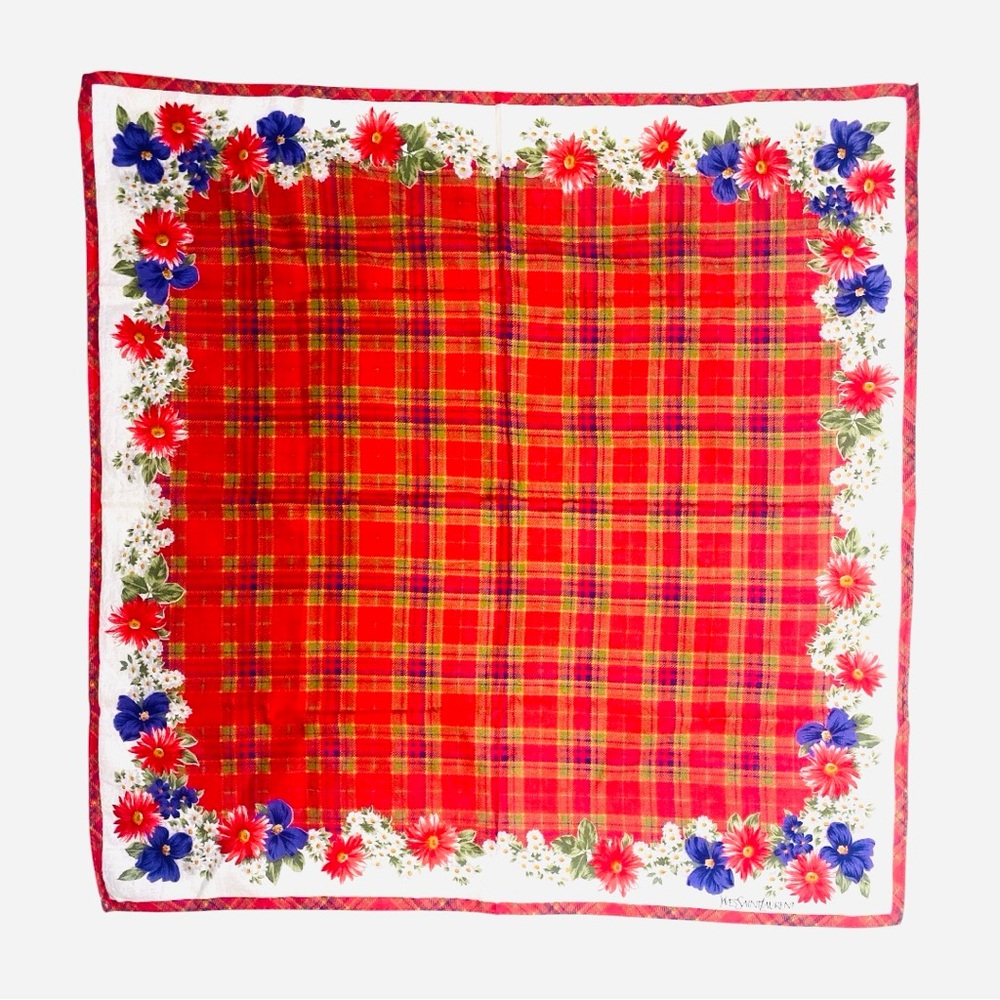 Yves Saint Laurent Flower Twilly Scarf - Picture 4 of 5